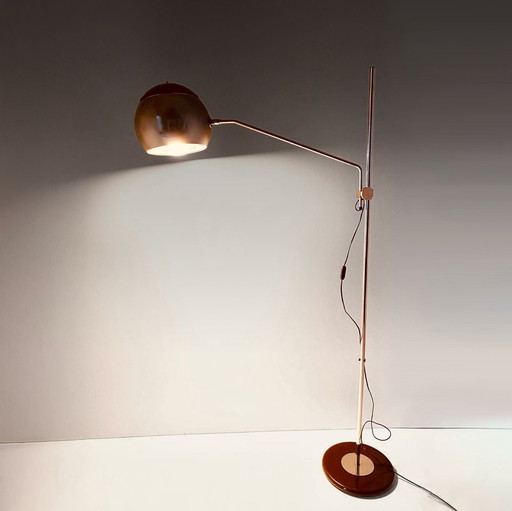 Vintage chromed floor lamp, Italy 1960s