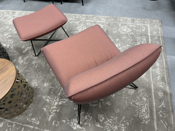 Image 1 of Rolf Benz 394 Armchair with Hocker fabric