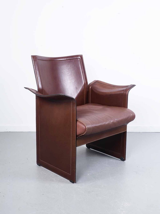 Image 1 of Leather Chair - Matteo Grassi - Tito Agnoli