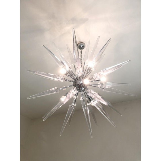 Image 1 of Contemporary “Spikes” Murano Glass Sputnik Chandelier