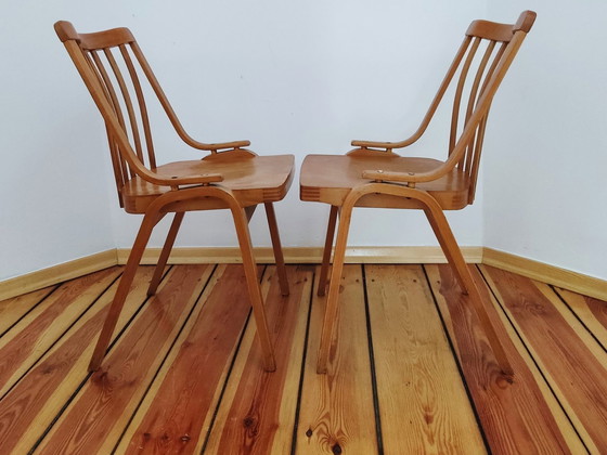 Image 1 of Czechoslovakian Chairs By L. Volák For Ton, 1960S, Set Of 2