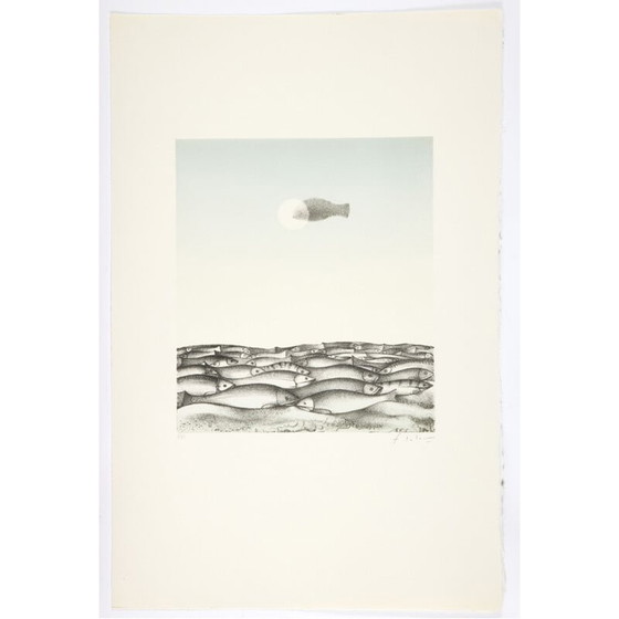 Image 1 of Litografia vintage "Portfolio Polymorphose" di François-Xavier Lalanne, 1978