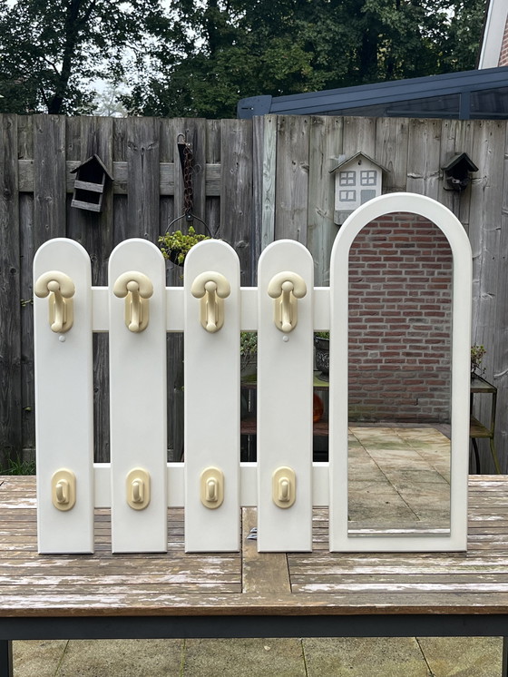 Image 1 of Vintage Space Age Coat Rack with Mirror