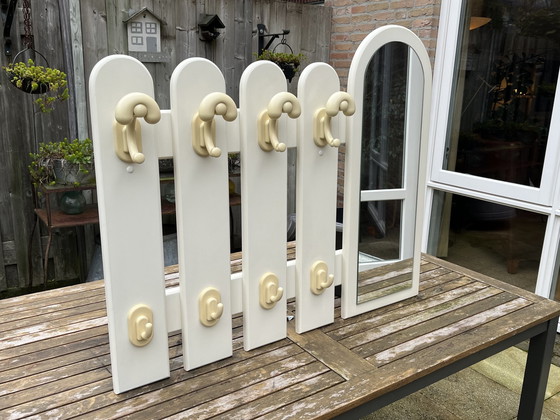 Image 1 of Vintage Space Age Coat Rack with Mirror