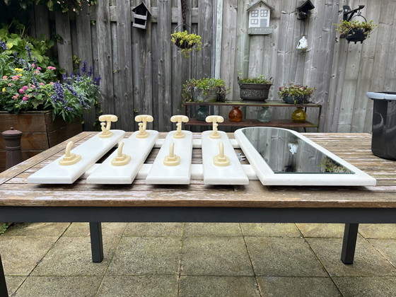 Image 1 of Vintage Space Age Coat Rack with Mirror