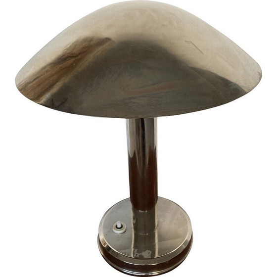 Image 1 of Vintage chrome table lamp Bauhaus, Czechoslovakia 1930