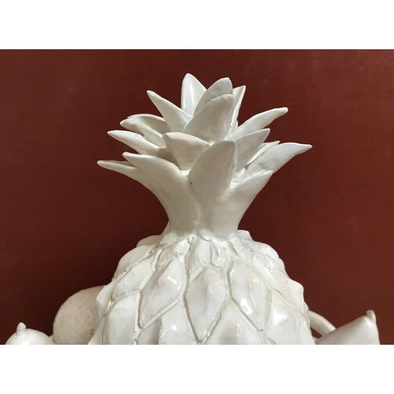 Image 1 of Vintage earthenware fruit bowl by Jean Roger, France 1960