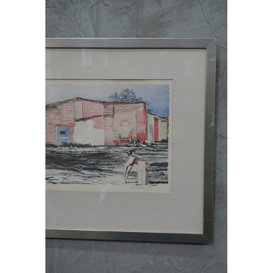 Image 1 of Litografia a colori d'epoca di Bo Hulten, 1975