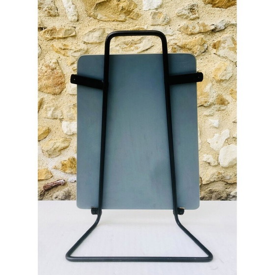 Image 1 of Vintage table mirror with metal base in the shape of a trapezium, 1950