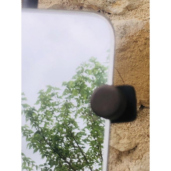 Image 1 of Vintage table mirror with metal base in the shape of a trapezium, 1950