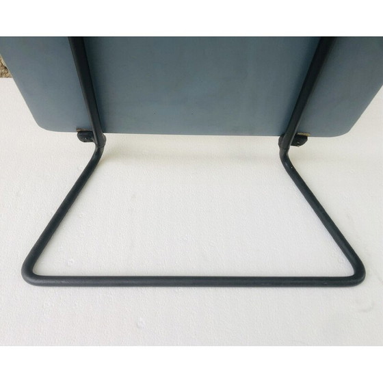 Image 1 of Vintage table mirror with metal base in the shape of a trapezium, 1950