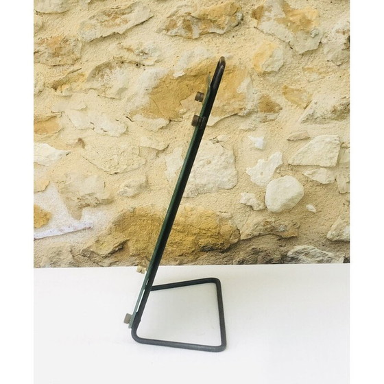 Image 1 of Vintage table mirror with metal base in the shape of a trapezium, 1950