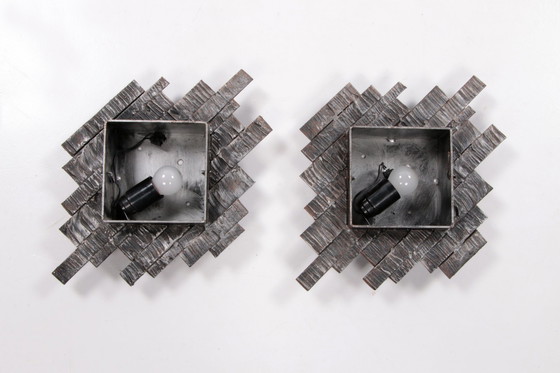 Image 1 of Brutalist wall lamps Poliarte by Albano Poli wall lamps