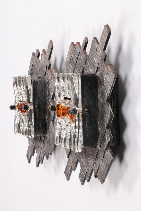 Image 1 of Brutalist wall lamps Poliarte by Albano Poli wall lamps