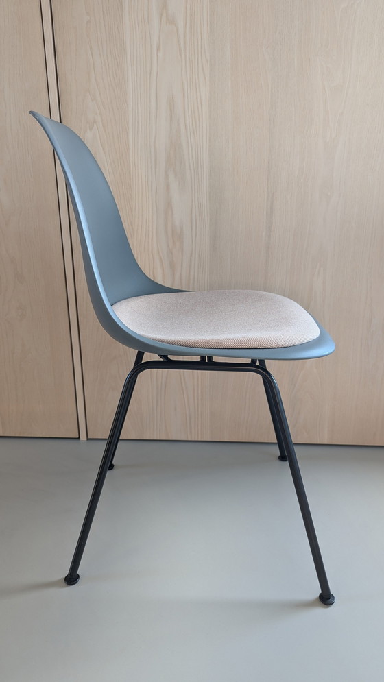 Image 1 of 2X Vitra Dsx Chair With Fixed Seat Cushion Gray/Nude Ivory