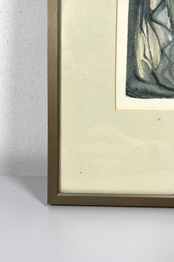 Image 1 of Vintage Dali etching in frame