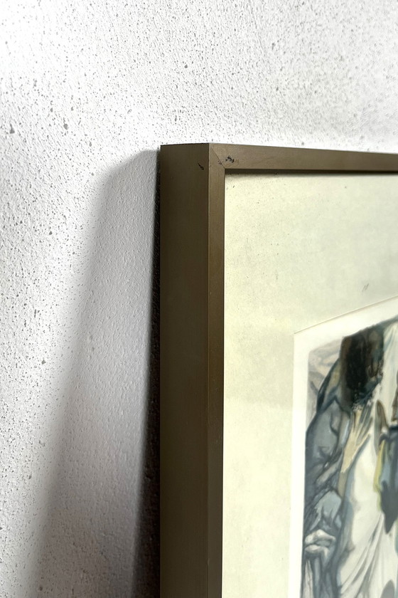 Image 1 of Vintage Dali etching in frame