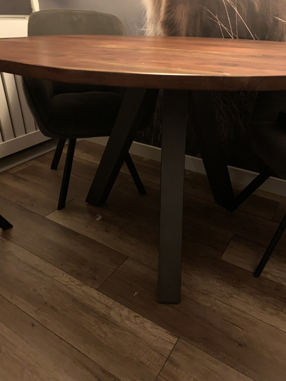 Image 1 of Mango Wooden Round Dining Table.