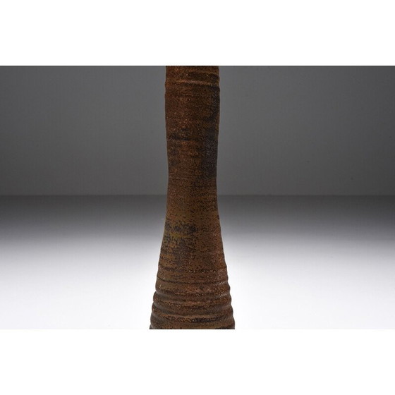 Image 1 of Lampada da terra rustica vintage con base in ceramica, 1940