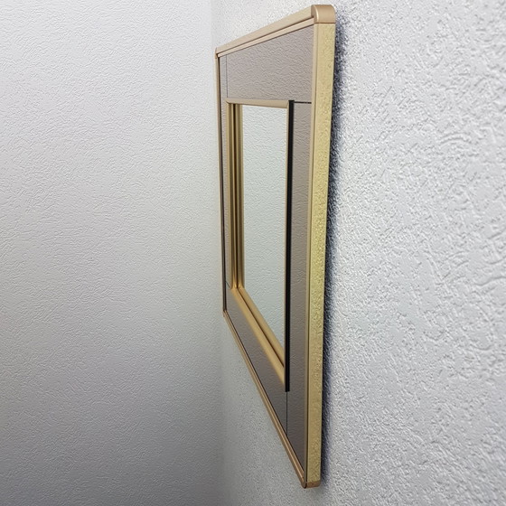 Image 1 of Belgo Chrom gold-plated 2-tone mirror, 1980s