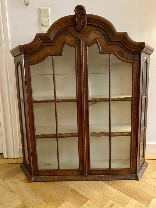 Antique Large Oak Display Case