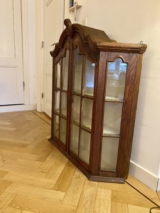 Antique Large Oak Display Case