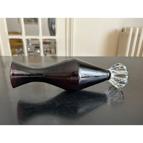 Image 1 of Vintage vase with transparent flower-shaped base, Italy 1960