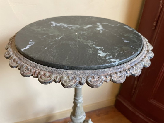 Image 1 of 2 X Tables Side Tables Italian With Cast Iron Base