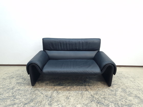 Image 1 of De Sede ds 2011 two-seater small black designer sofa leather sofa