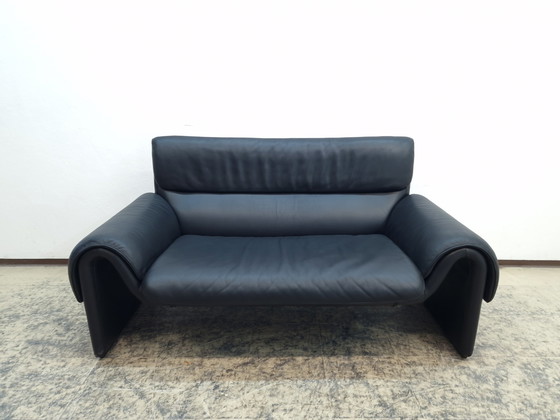 Image 1 of De Sede ds 2011 two-seater small black designer sofa leather sofa