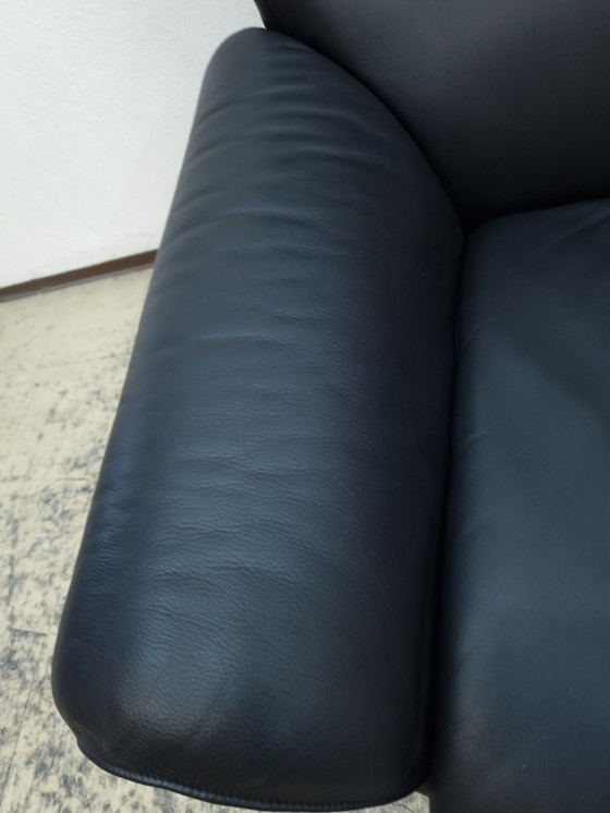 Image 1 of De Sede ds 2011 two-seater small black designer sofa leather sofa