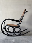 Vintage Thonet-Style Rocking Chair Black