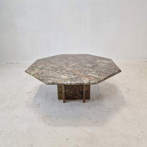 Image 1 of Tavolino da caffè ottagonale in marmo vintage, 1980