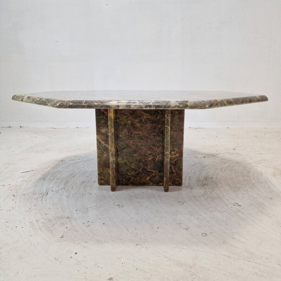 Image 1 of Tavolino da caffè ottagonale in marmo vintage, 1980