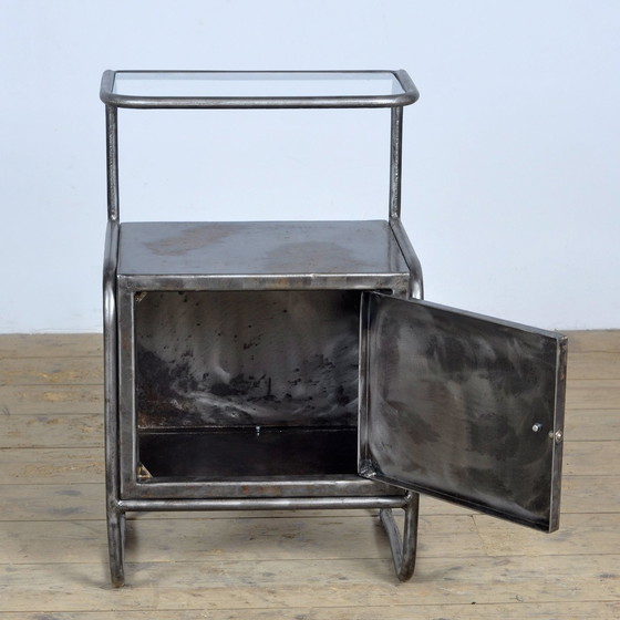 Image 1 of Set Of Iron Nightstands, 1950’S