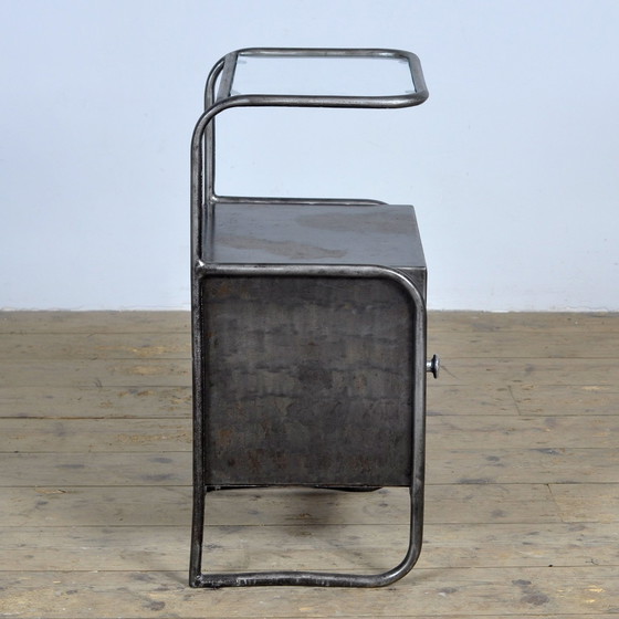 Image 1 of Set Of Iron Nightstands, 1950’S