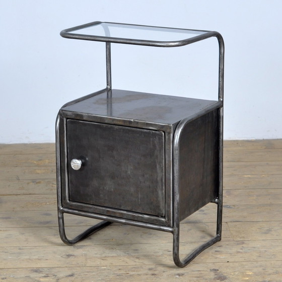 Image 1 of Set Of Iron Nightstands, 1950’S