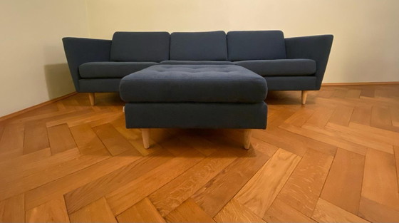 Image 1 of Boconcept Osaka 3-seater sofa incl. stool blue