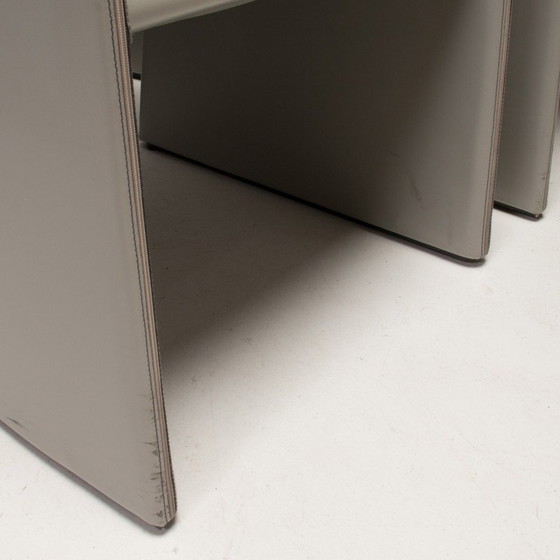 Image 1 of Set of 8 vintage leather chairs by Rodolfo Dordoni for Arper