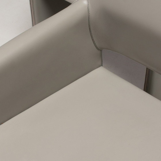 Image 1 of Set of 8 vintage leather chairs by Rodolfo Dordoni for Arper
