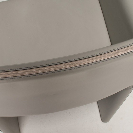 Image 1 of Set of 8 vintage leather chairs by Rodolfo Dordoni for Arper