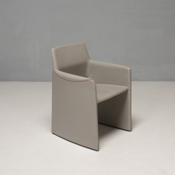 Image 1 of Set of 8 vintage leather chairs by Rodolfo Dordoni for Arper
