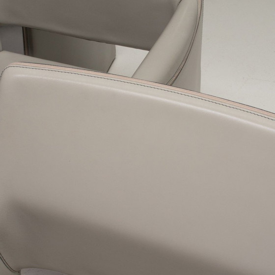 Image 1 of Set of 8 vintage leather chairs by Rodolfo Dordoni for Arper
