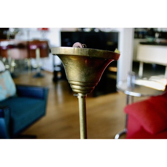 Image 1 of Lampadario tricolore vintage in lamiera laccata, 1950