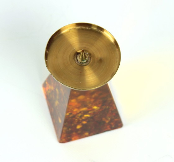 Image 1 of Vintage Resin Candle Holder, Czechoslovakia 1960S