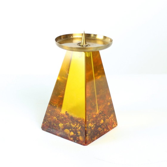 Image 1 of Vintage Resin Candle Holder, Czechoslovakia 1960S