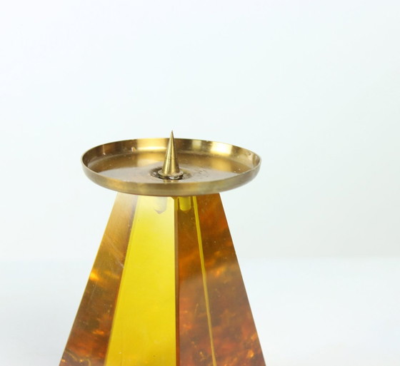 Image 1 of Vintage Resin Candle Holder, Czechoslovakia 1960S