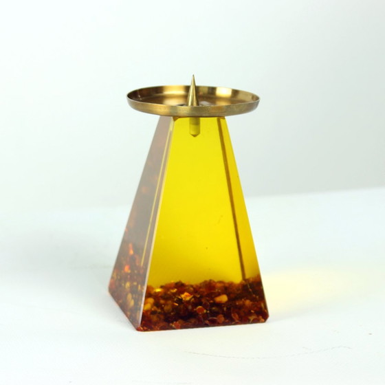 Image 1 of Vintage Resin Candle Holder, Czechoslovakia 1960S