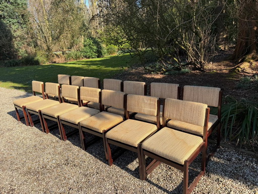 Retro cube chairs mahogany.