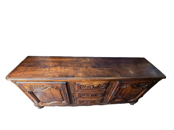 Image 1 of Carved Solid Antique Buffet